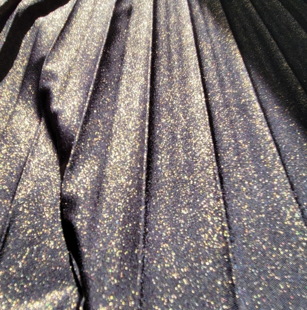 Xscape Shimmer Pleated Maxi Dress. - Picture 10 of 14